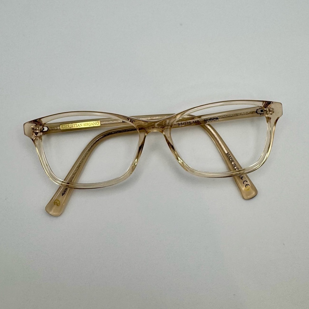 Christian Siriano Tan Crystal Glasses
